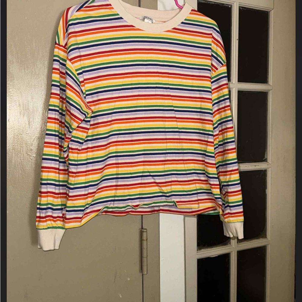 Monki Corlorful Striped Long Sleeve Shirt